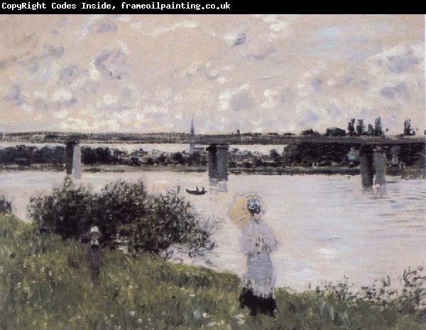 Claude Monet By the Bridge at Argenteuil